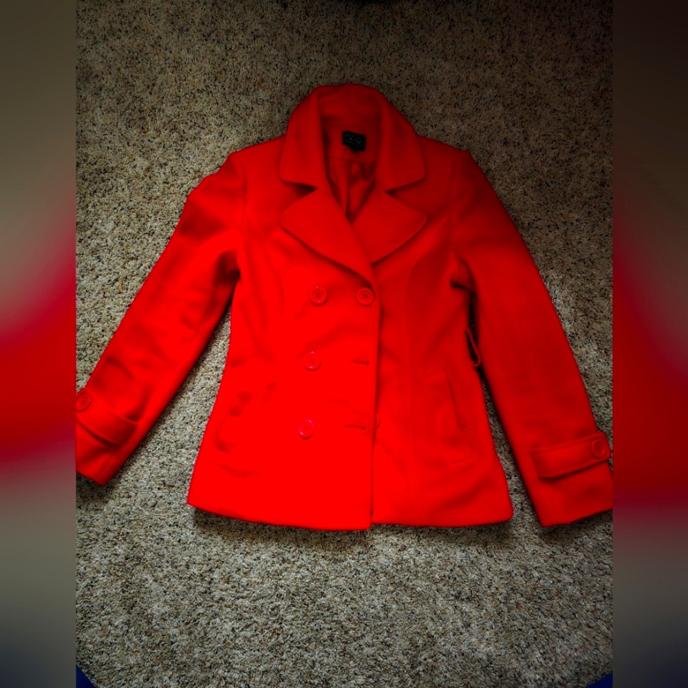 Red peacoat